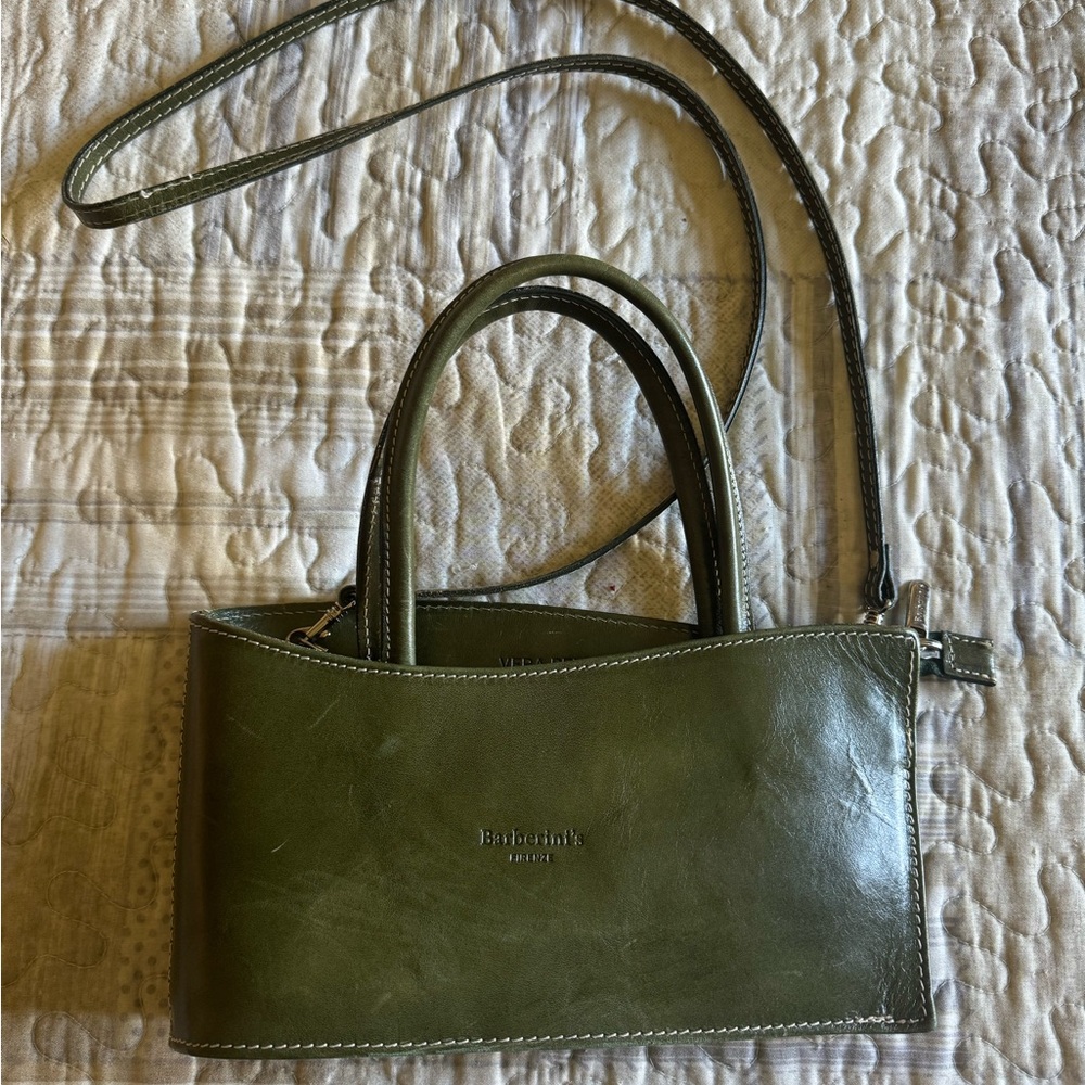 Green Crossbody Bag Structured Minimalist Design